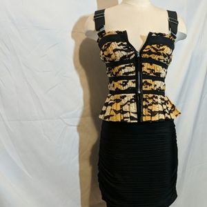 D & G leopard ruched bodice